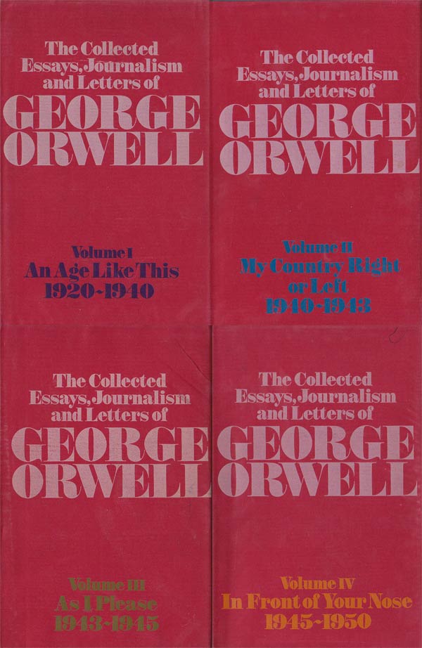 The Collected Essays, Journalism and Letters by Orwell, George